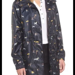 Joules right as rain jacket- dog rain pattern
